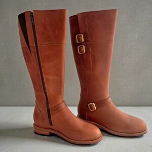 Adelante Made To Order Boots "The Reina" NWOT Womens  Sz 8B Caramel